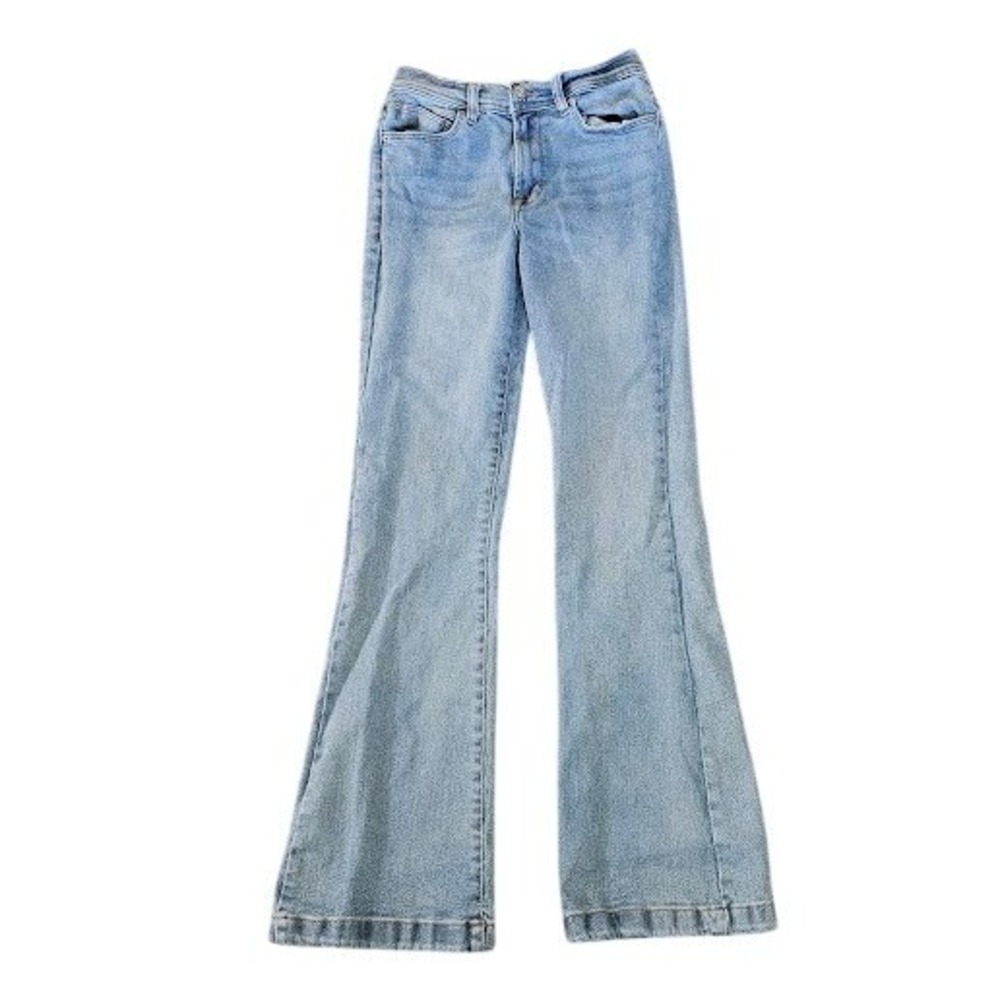 Kensie Light Blue Flared Wide Leg Jeans
